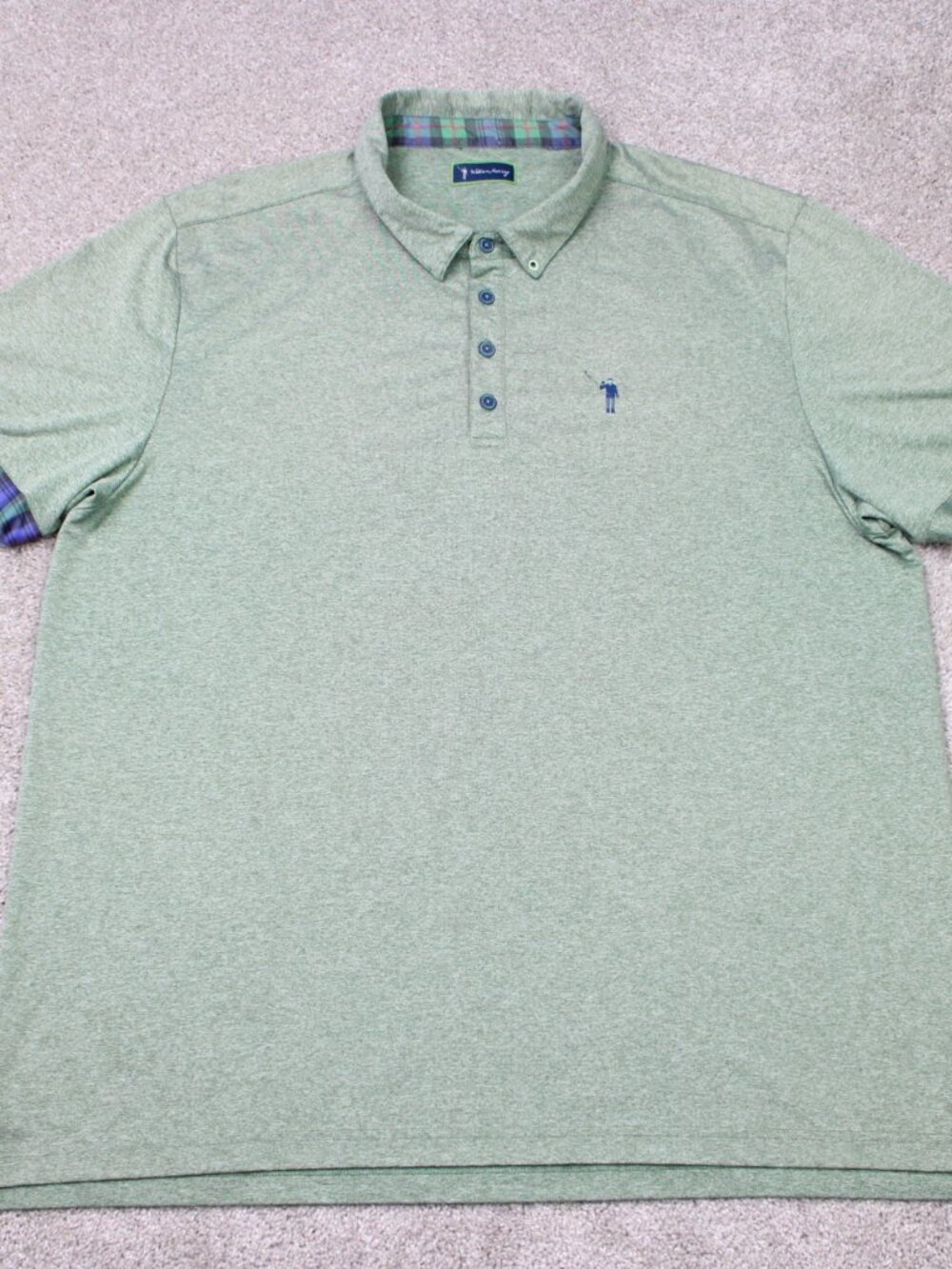 William Murray Polo Golf Shirt Mens 2XL XXL Green Golf Stretch Short Sleeve
